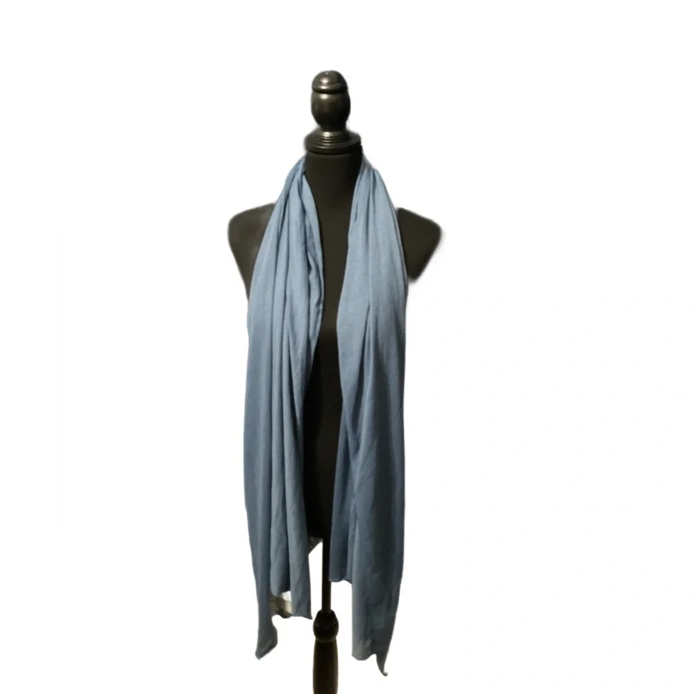 Jenni Women's Heather Gray or Blue On Repeat Jersey Wrap Scarf Size One Size NWT